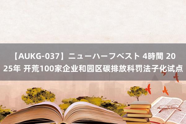 【AUKG-037】ニューハーフベスト 4時間 2025年 开荒100家企业和园区碳排放科罚法子化试点