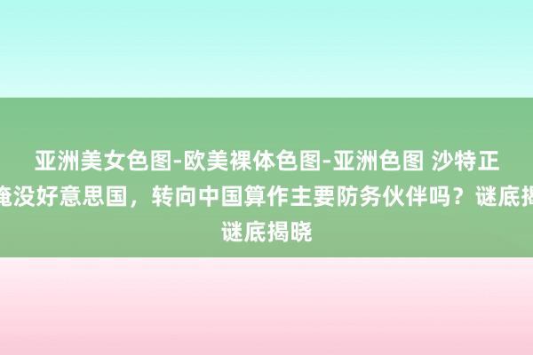 亚洲美女色图-欧美裸体色图-亚洲色图 沙特正在淹没好意思国，转向中国算作主要防务伙伴吗？谜底揭晓