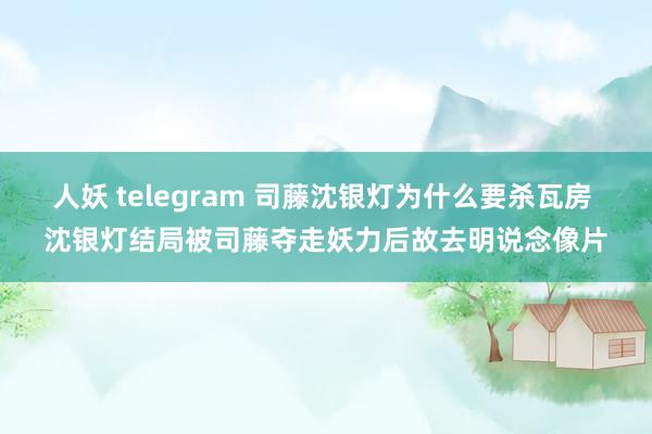 人妖 telegram 司藤沈银灯为什么要杀瓦房 沈银灯结局被司藤夺走妖力后故去明说念像片